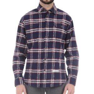 Flannel Shirt by Jachs Long Sleeve Button Up Plaid Collared Top Size Medium